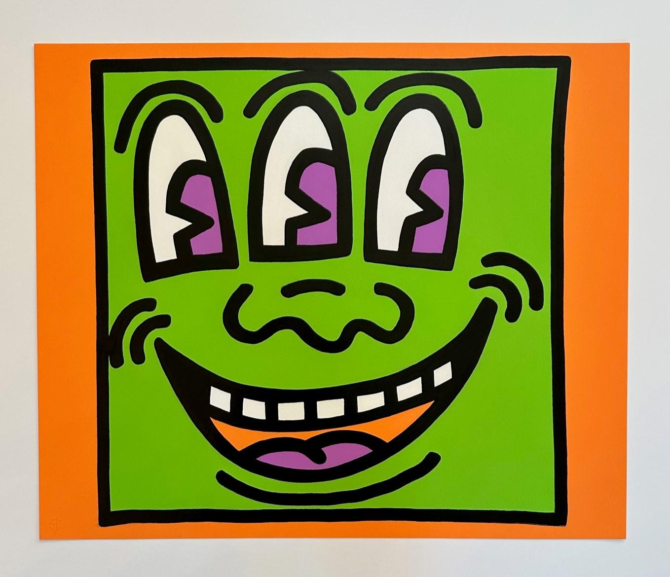 Man à trois yeux d'Icons Portfolio - Print de Keith Haring