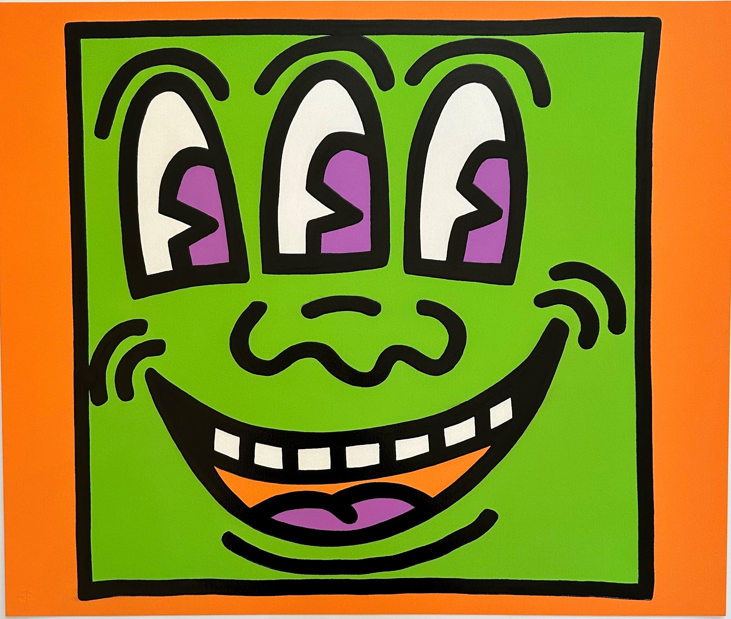 Keith Haring Print - Three Eyed Man from Icons Portfolio