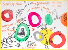Tony Shafrazi Gallery, signiertes Ausstellungsplakat von Keith Haring