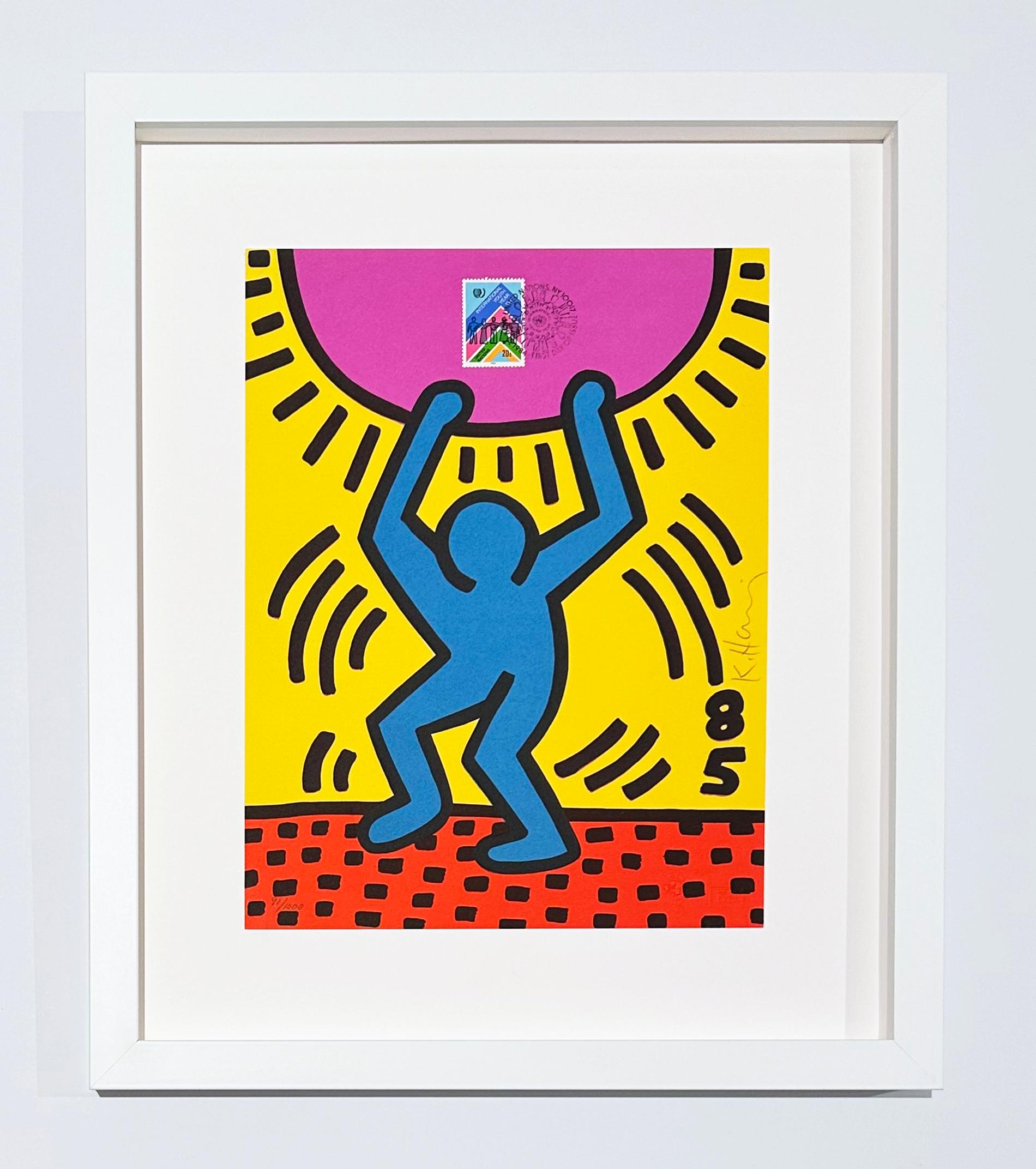 United Nations International Youth Year - Print by Keith Haring