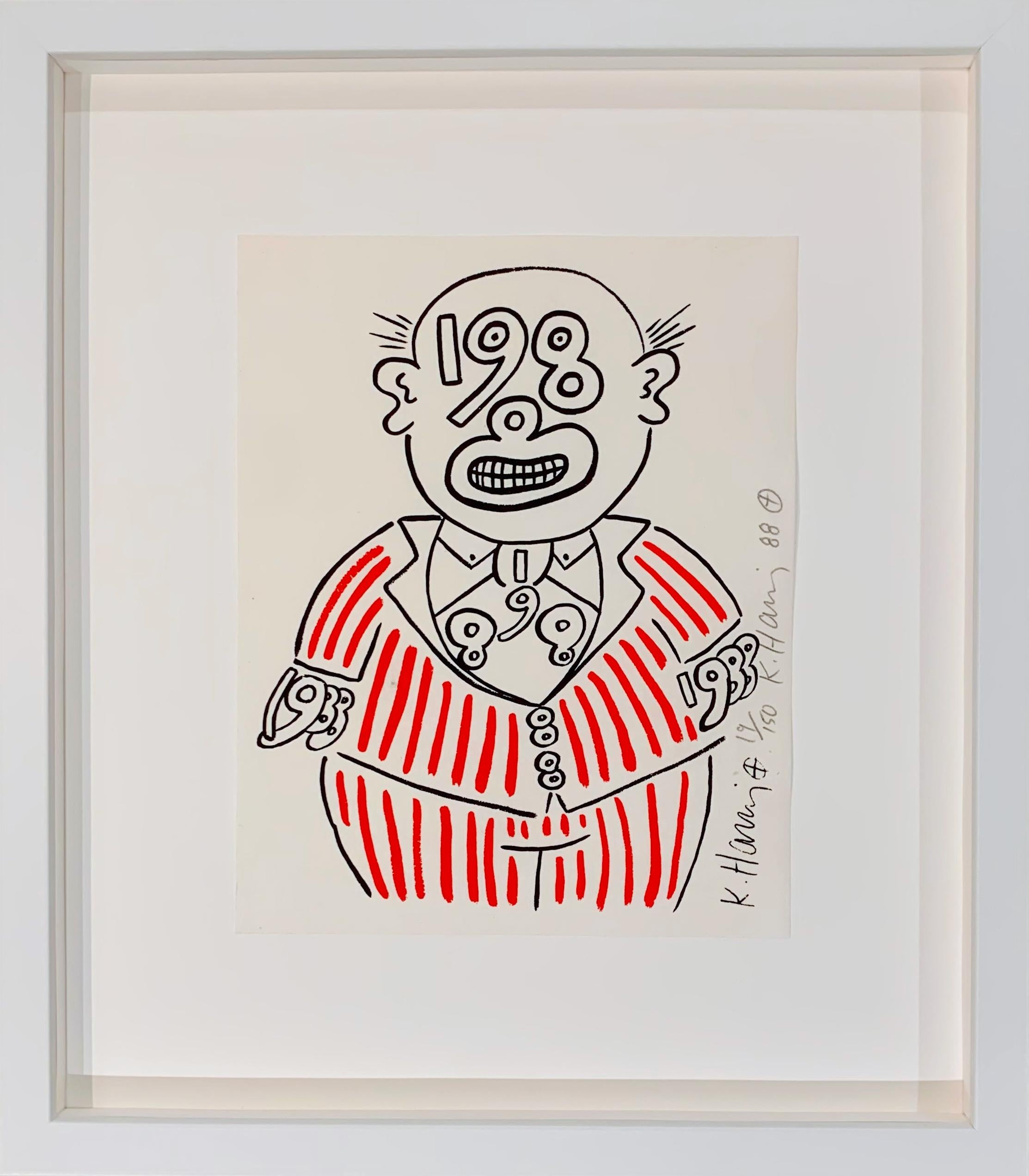 Keith Haring Portrait Print - Untitled, 1988