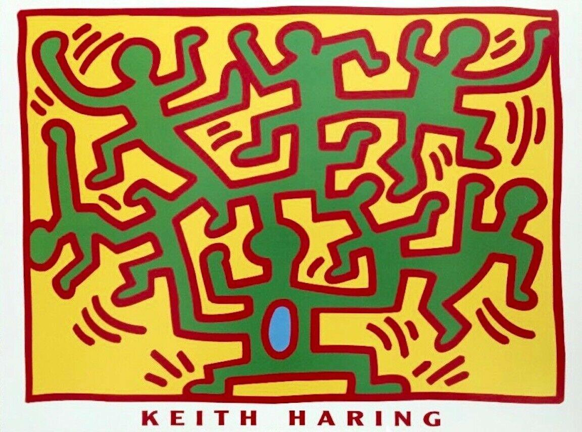 (after) Keith Haring Landscape Print - Untitled, 1988 (From Growing Series), Exhibition Poster