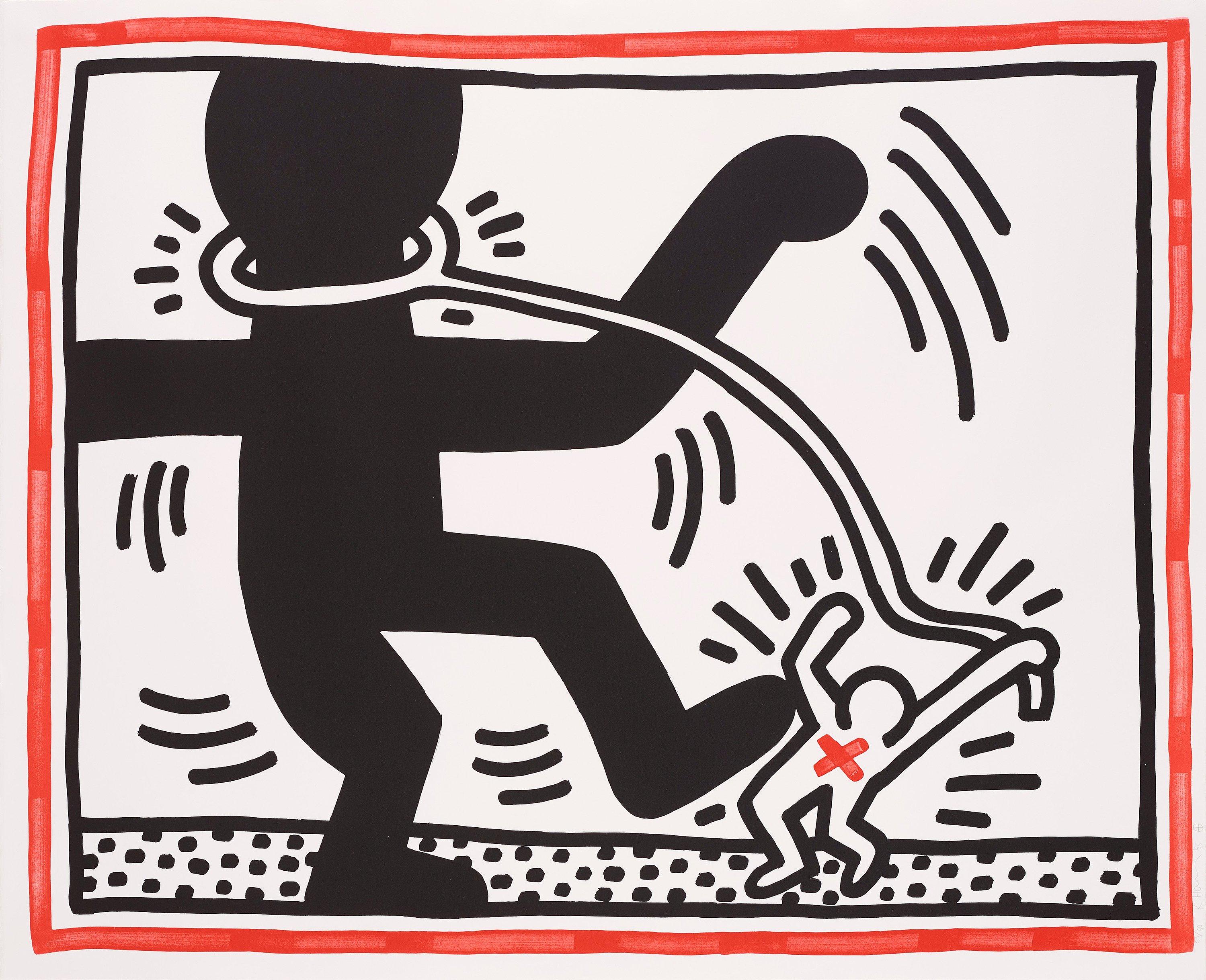 Keith Haring Print - Untitled 2 from Free South Africa