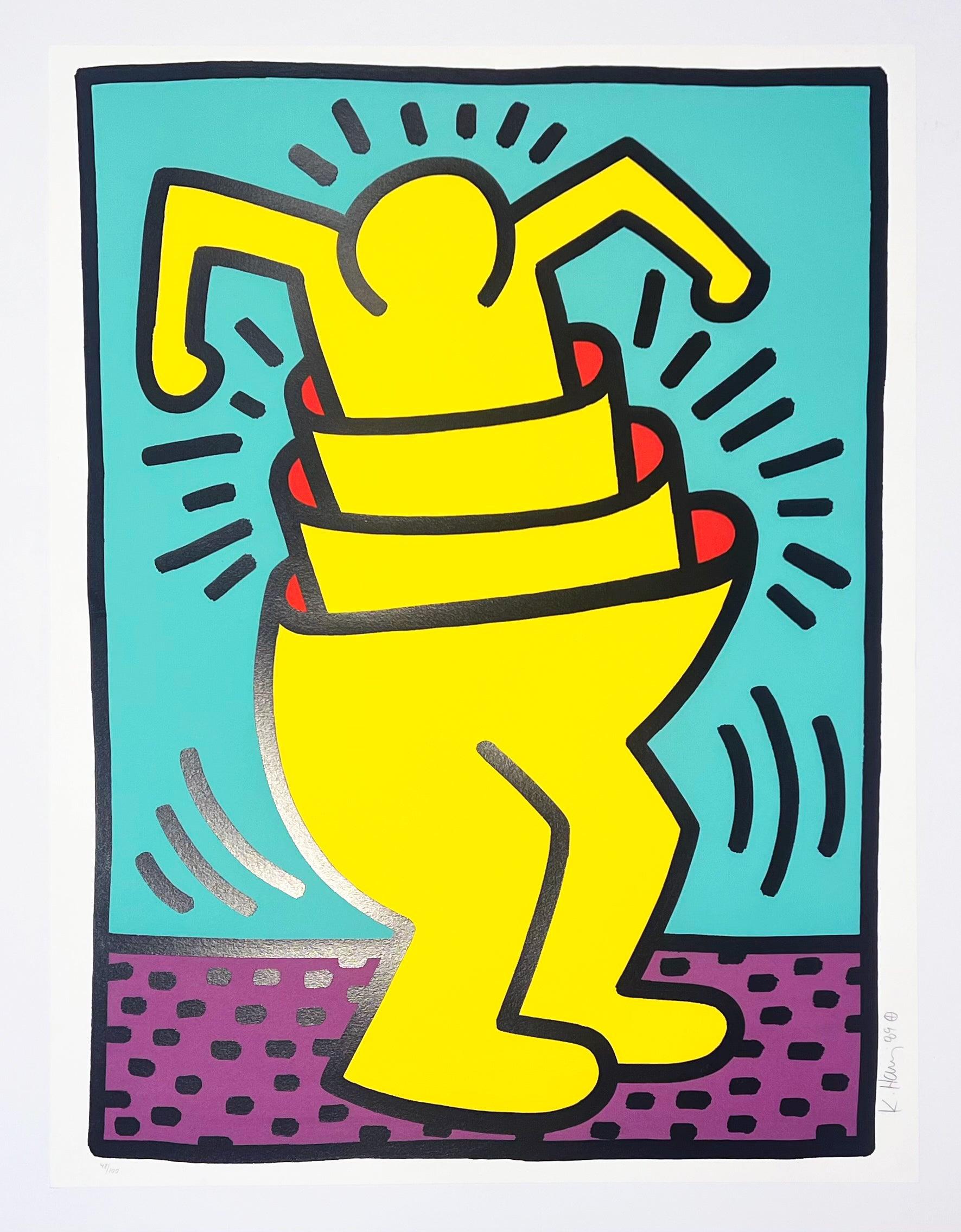 Keith Haring Figurative Print - Untitled (Cup Man), from Kinderstern
