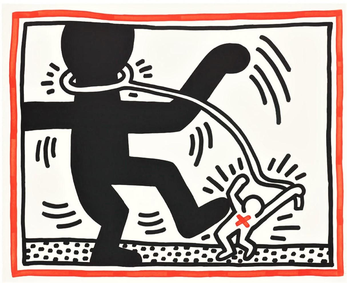 Keith Haring Figurative Print - Untitled (Free South Africa #2)