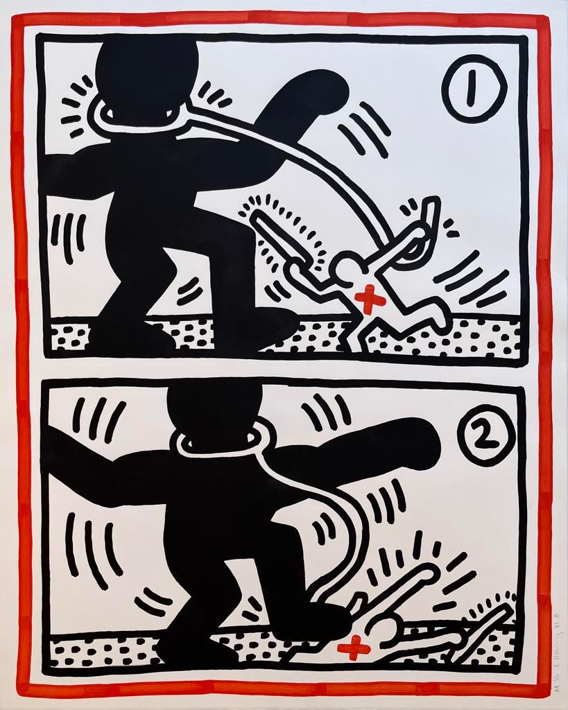 Untitled (Free South Africa #3) - Pop Art Print by Keith Haring