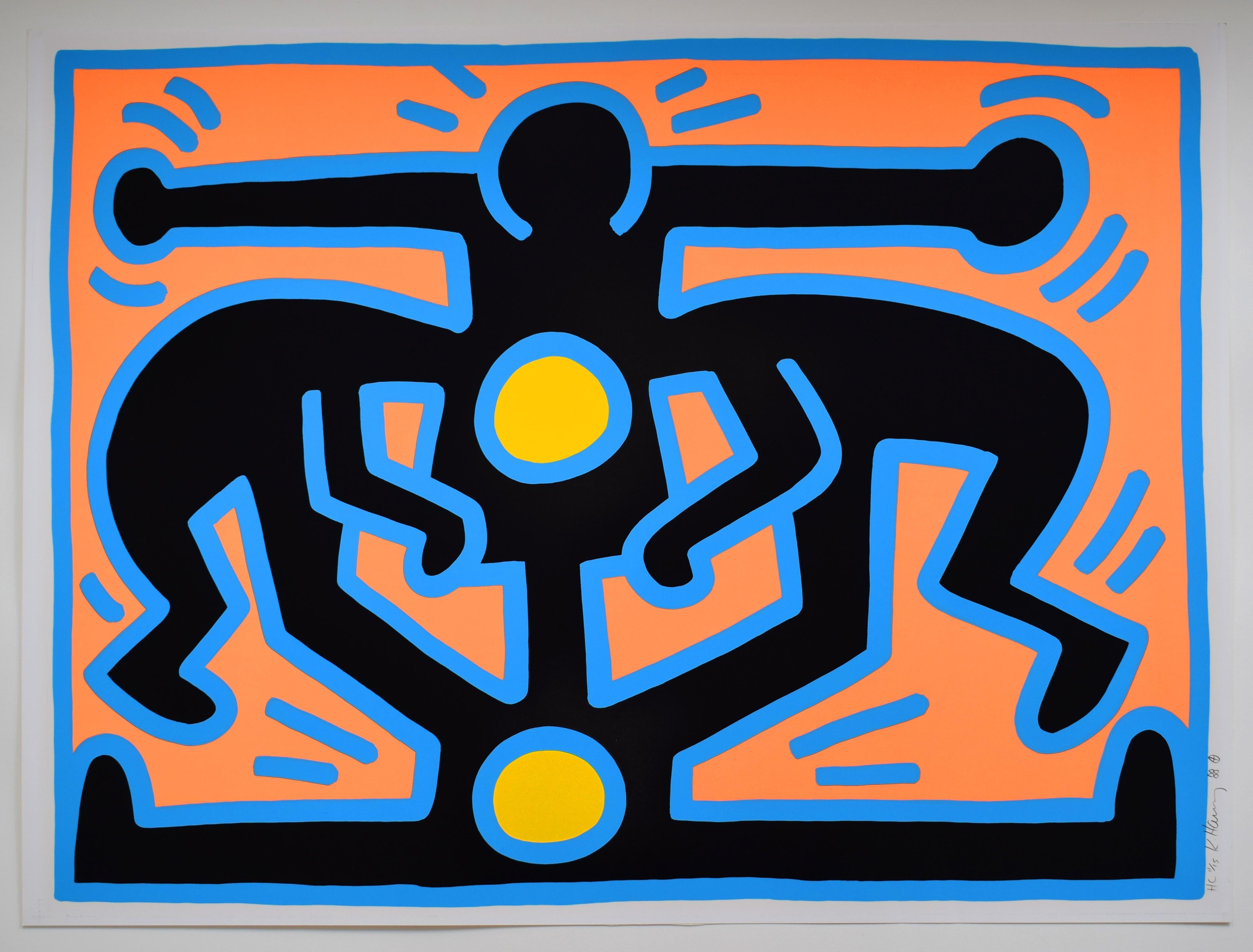 Untitled, from: Growing - Pop Art American Vibrant Street Art - Print by Keith Haring