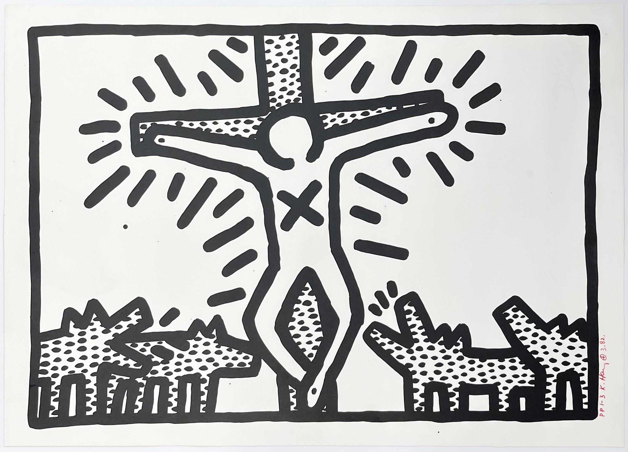 Keith Haring Figurative Print - UNTITLED (PLATE 6)