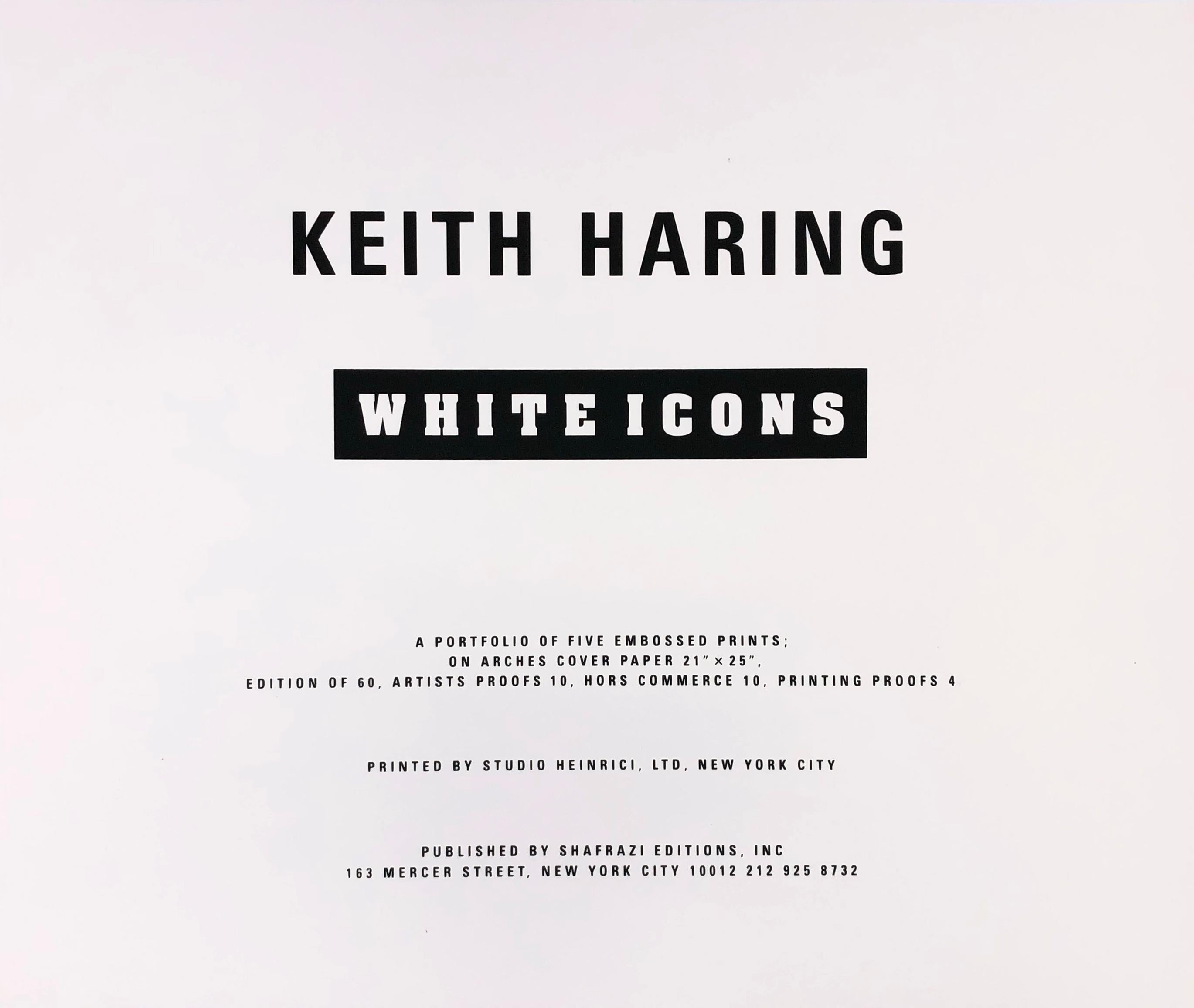 keith haring white icons portfolio for sale