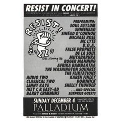 Keith Haring résiste au concert 1988 « announcement »