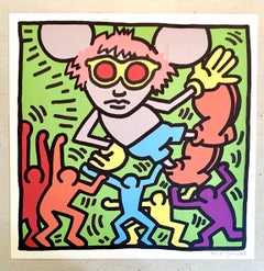 KEITH HARING – Siebdruck von Andy Mouse 2, signiert, nummeriert und datiert 1986