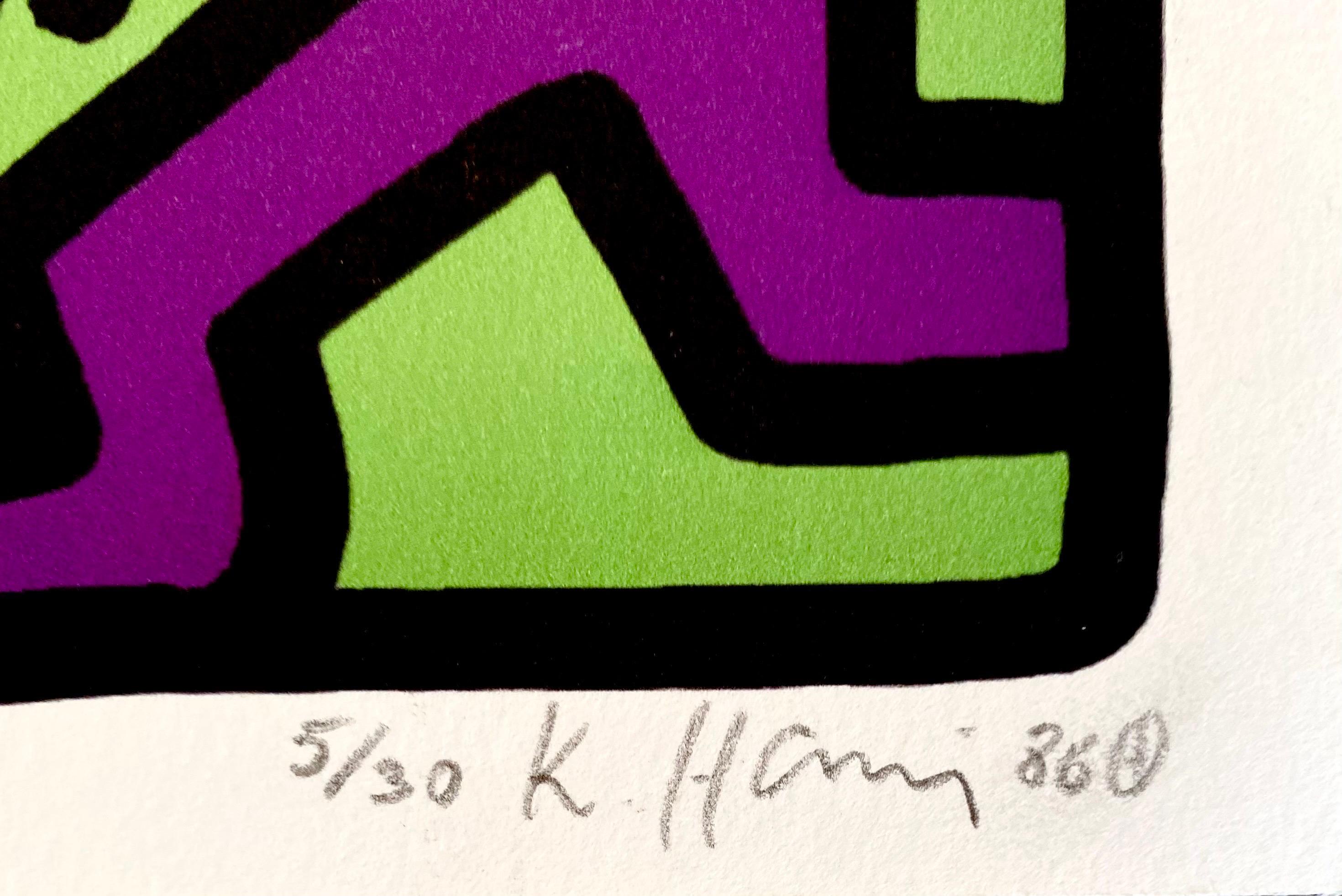 KEITH HARING – Siebdruck von Andy Mouse 2, signiert, nummeriert und datiert 1986 im Angebot 1