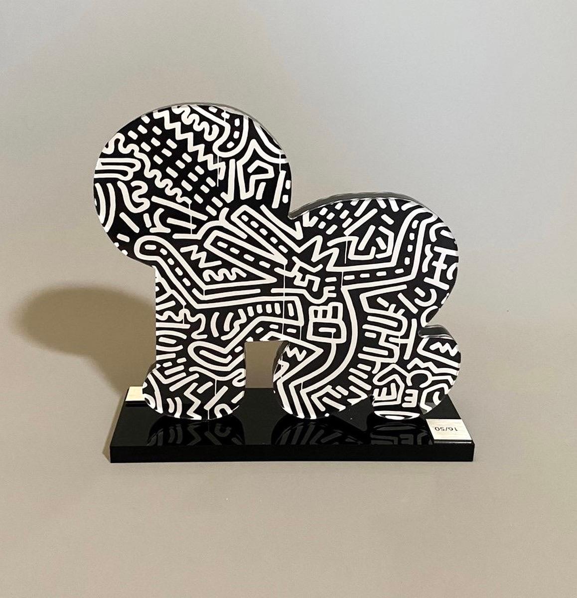 Baby (Yellow) - Sculpture by Keith Haring