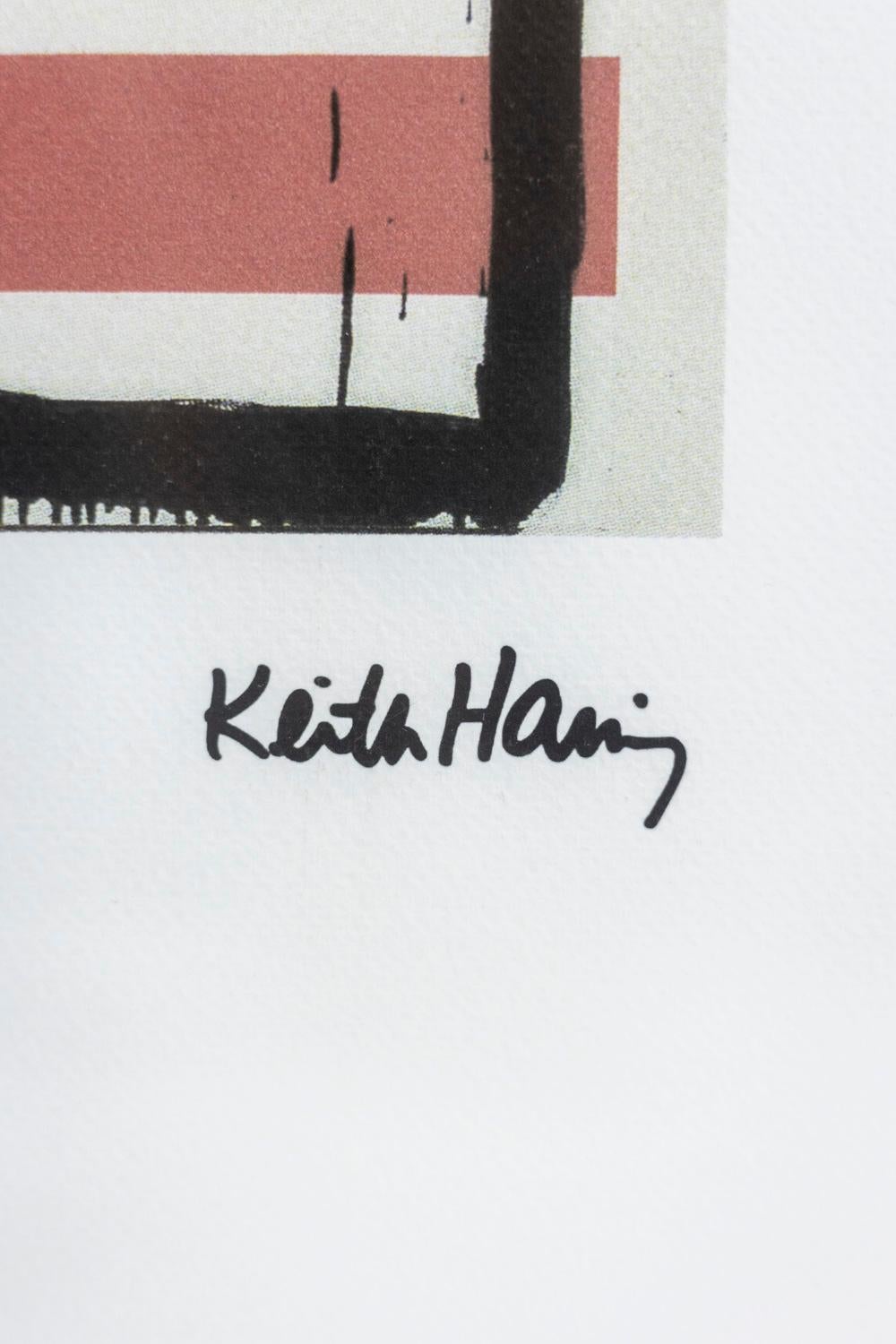 20ième siècle Keith Haring, sérigraphie de soie, années 1990 en vente