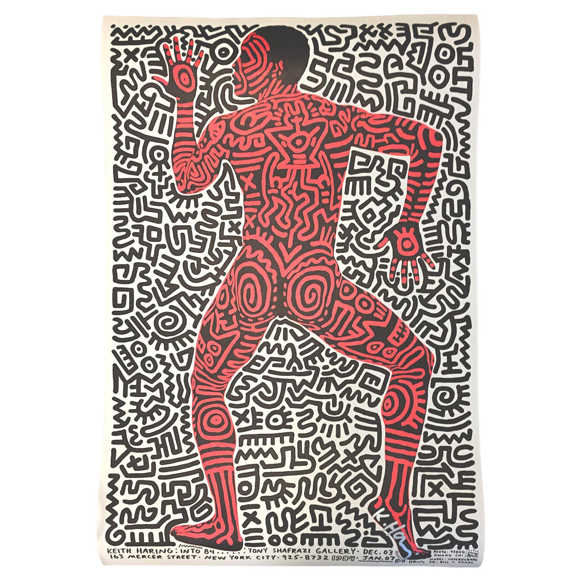 Keith Haring Signed Original 1983 Exhibition Poster