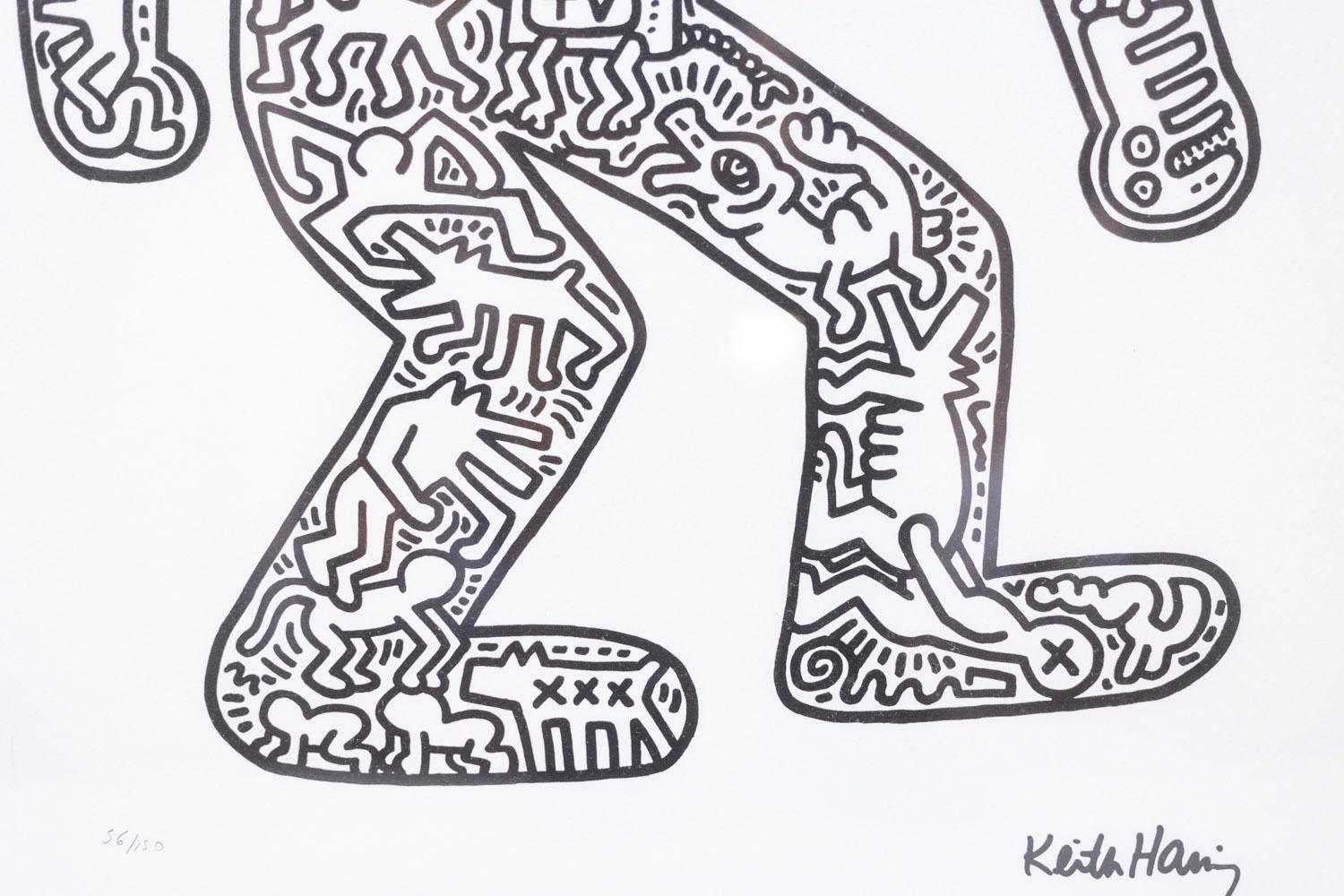 Américain Keith Haring, sérigraphie de soie, années 1990 en vente