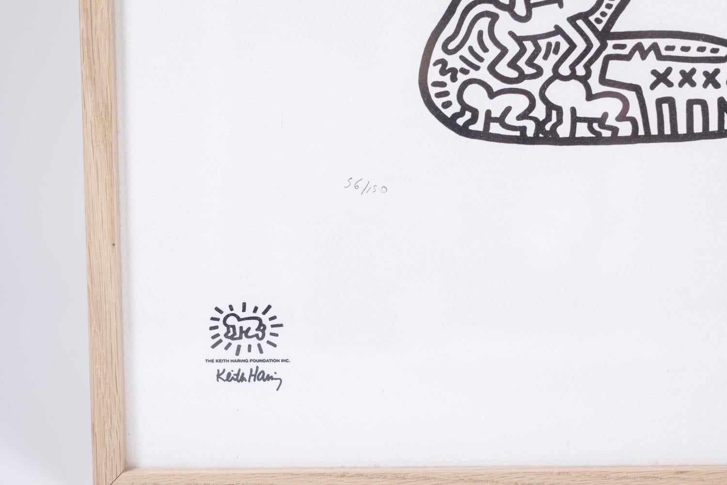 Keith Haring, Silkscreen, 1990s In Excellent Condition For Sale In Saint-Ouen, FR