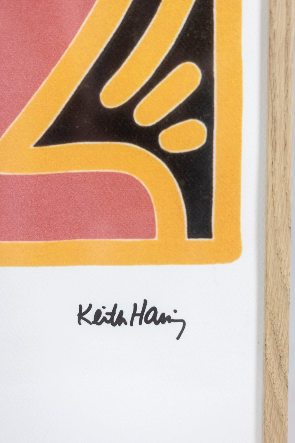 20ième siècle Keith Haring, sérigraphie de soie, années 1990 en vente