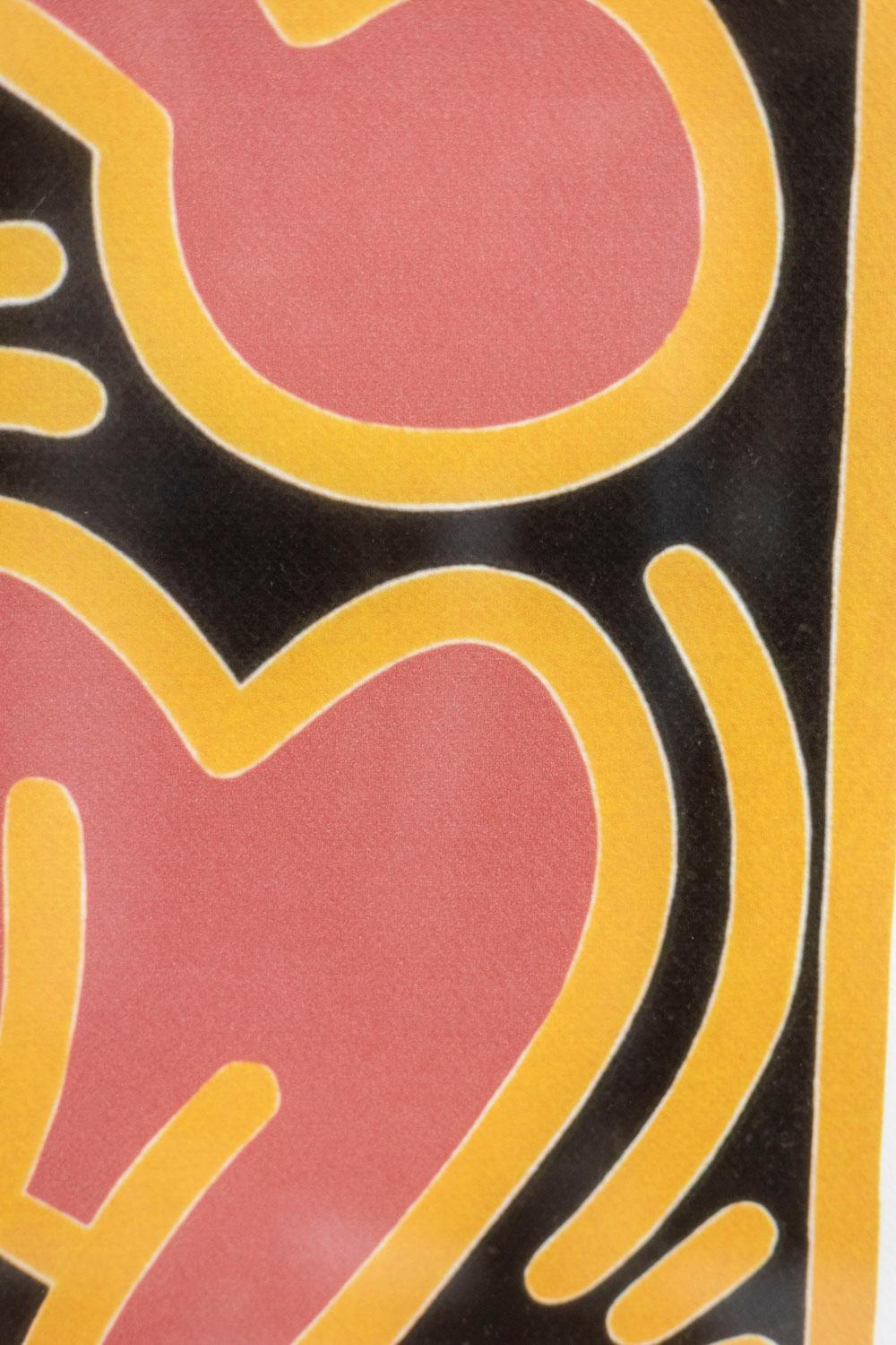 Soie Keith Haring, sérigraphie de soie, années 1990 en vente
