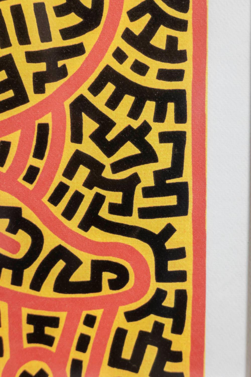 Keith Haring, sérigraphie de soie, années 1990 en vente 1