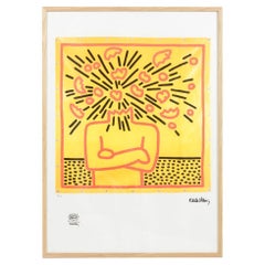 Keith Haring, sérigraphie de soie, années 1990