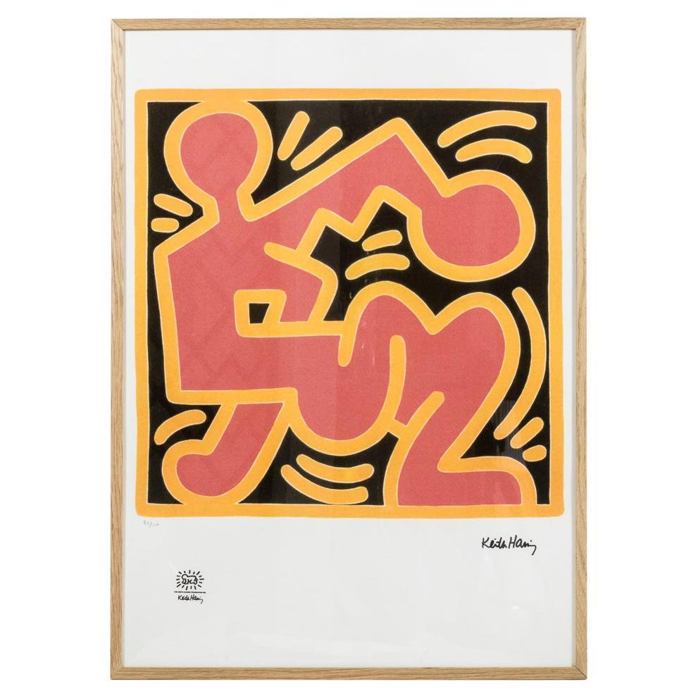 Keith Haring, sérigraphie de soie, années 1990