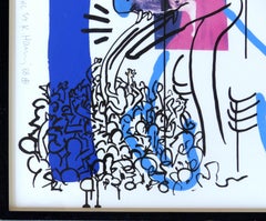 Keith Haring Silkscreen Print "Apocalypse 7" Dated 1988, Signed and Numbered 5/5