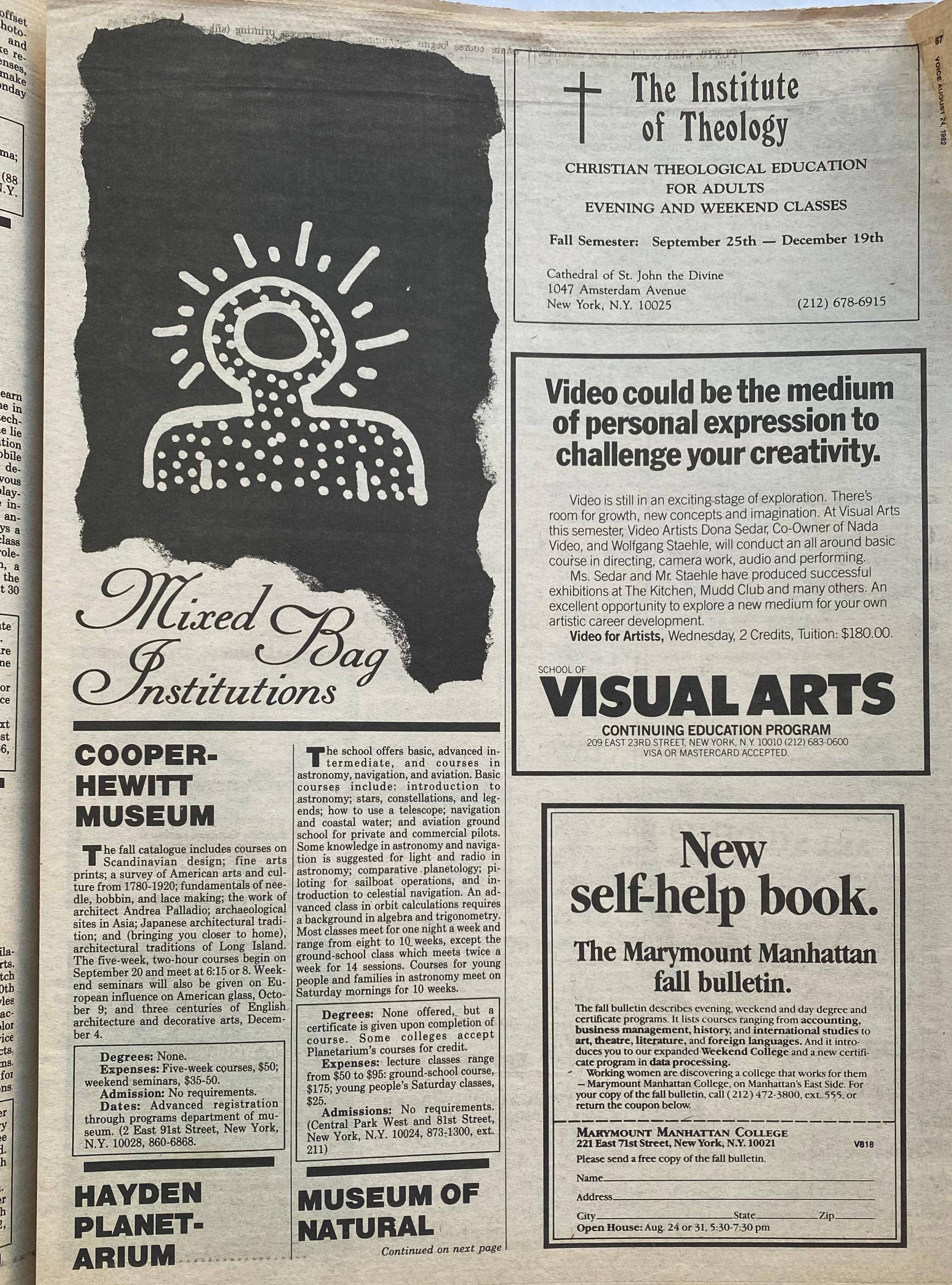 Late 20th Century Keith Haring The Village Voice, 1982