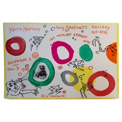 Keith Haring Tony Shafrazi Exhibit Poster Lithograph-1988