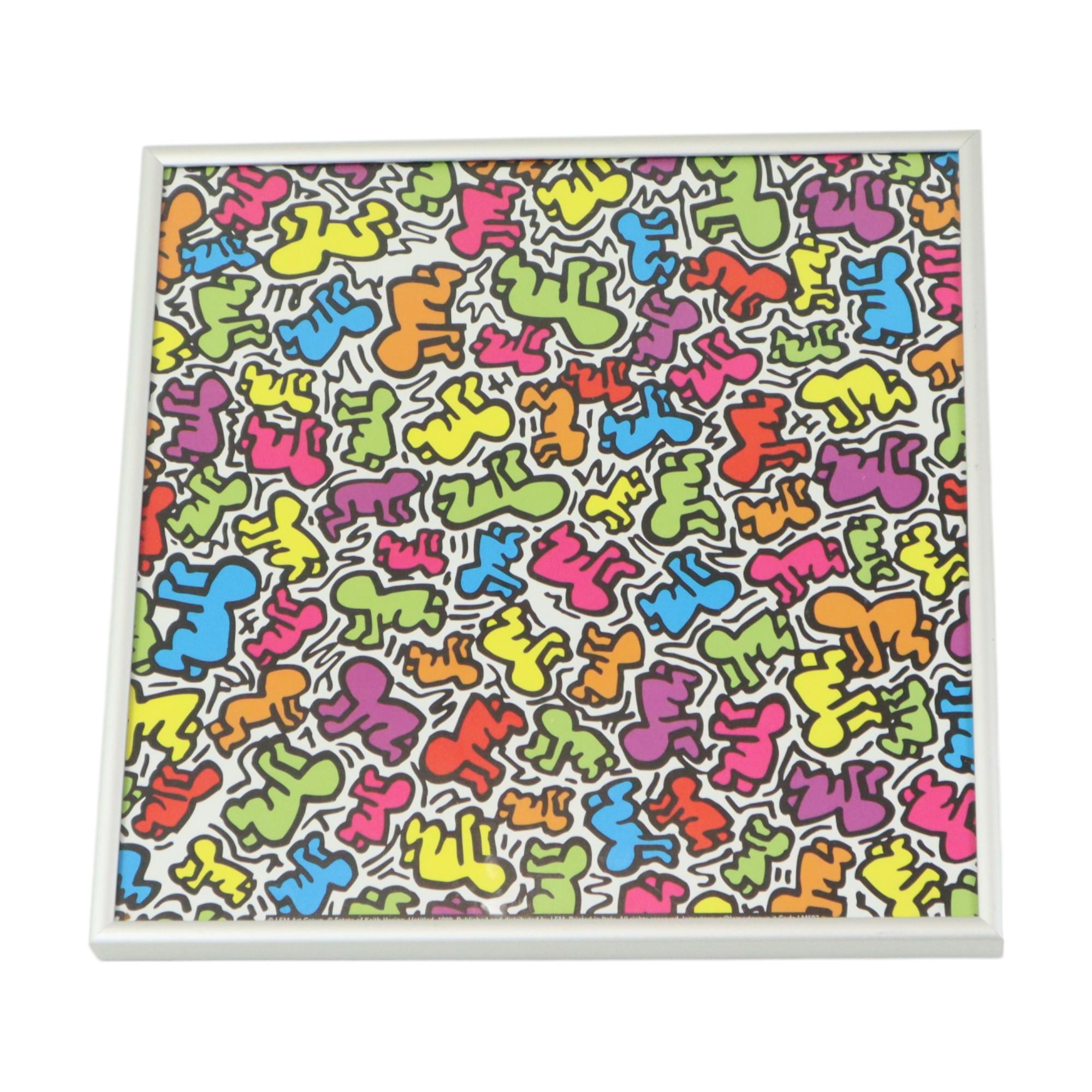 Keith Haring Senza titolo 1988 LEM Art Group Italy Babies Stampa offset con cornice in vendita 4