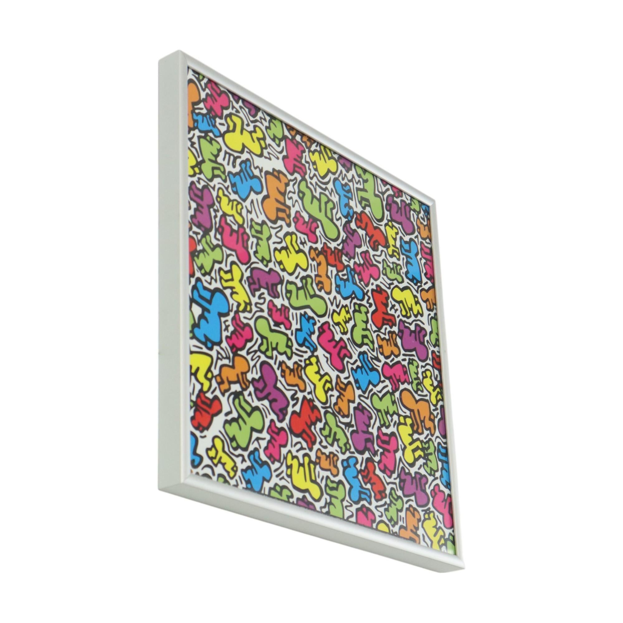 Keith Haring Senza titolo 1988 LEM Art Group Italy Babies Stampa offset con cornice In condizioni buone in vendita a Poperinge, BE