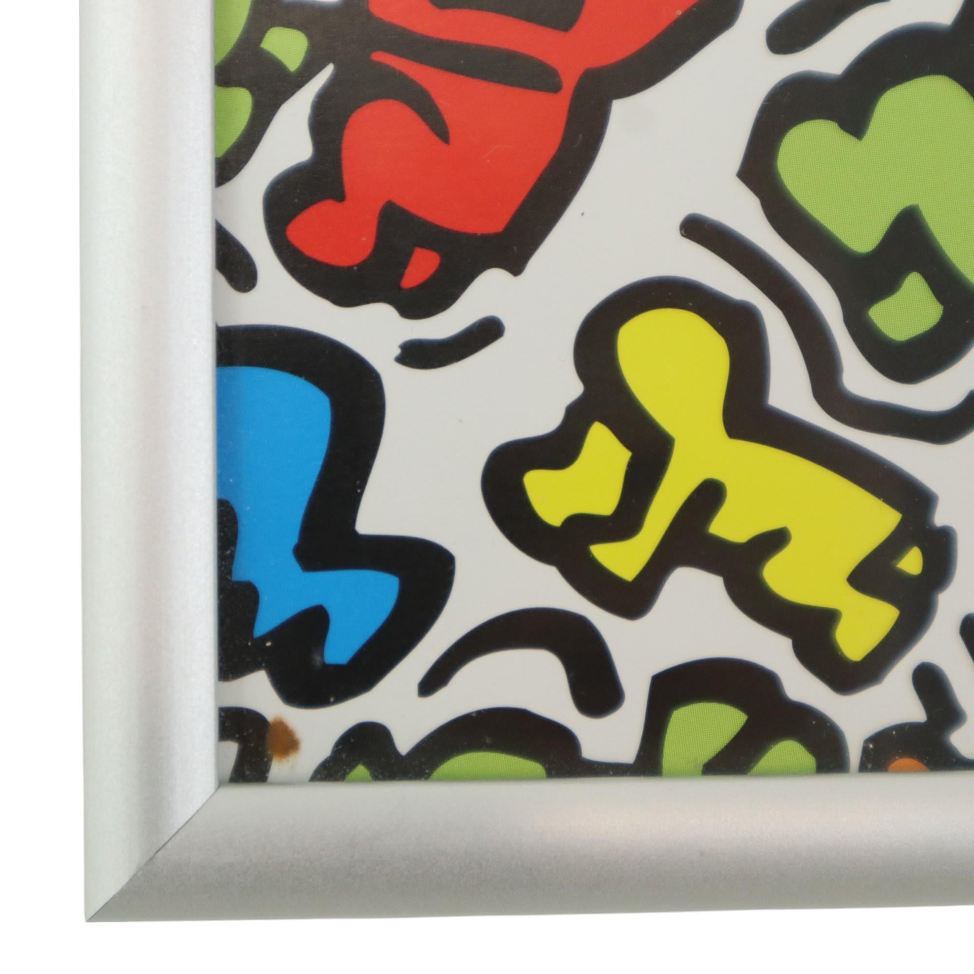 XX secolo Keith Haring Senza titolo 1988 LEM Art Group Italy Babies Stampa offset con cornice in vendita