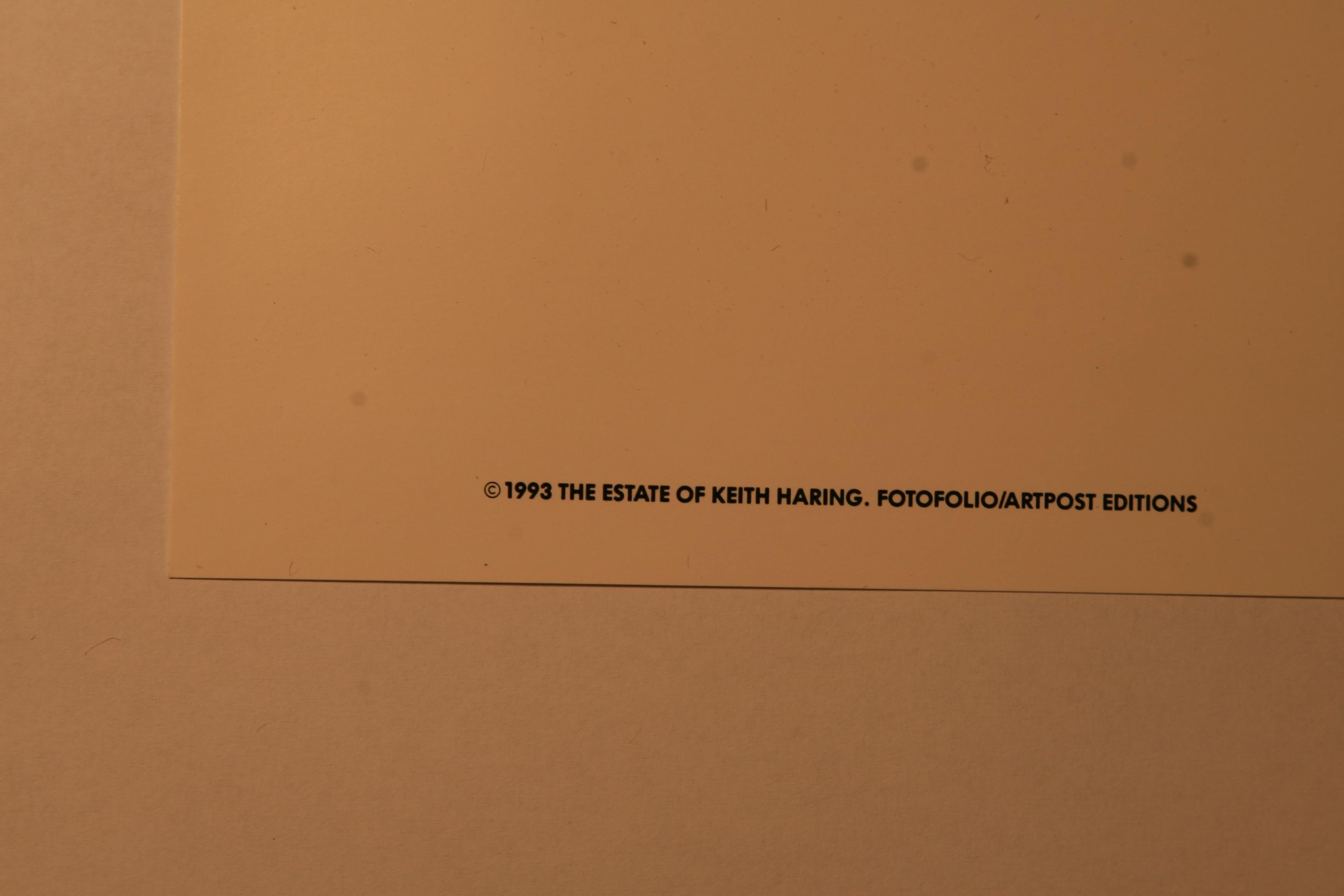 Keith Haring Untitled 'Be Mine' 1993 Modern Art Poster In Good Condition For Sale In Warsaw, PL