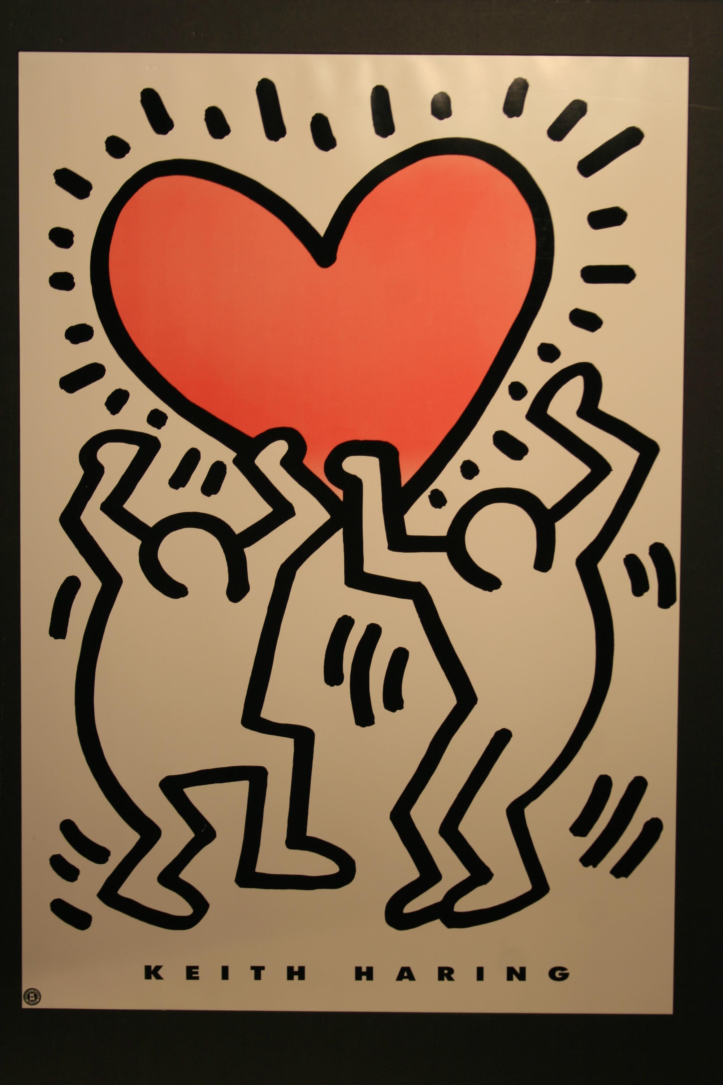 Poster by Keith Haring (1958-1990) Untitled (Be Mine). The original was painted by the author in 1987.
The poster offered is the original Keith Haring licensed product released in 1993. Authorized by the Estate of Keith Haring.
License and