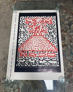 Keith Haring Vintage Large NYC Pop Shop te Neues Art Lithograph Poster Pyramid