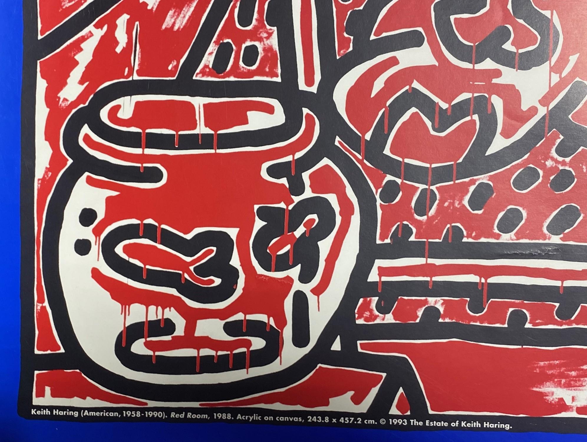 Keith Haring Vintage NYC Pop Shop te Neues Art Lithograph Poster Red Room, 1993 For Sale 6