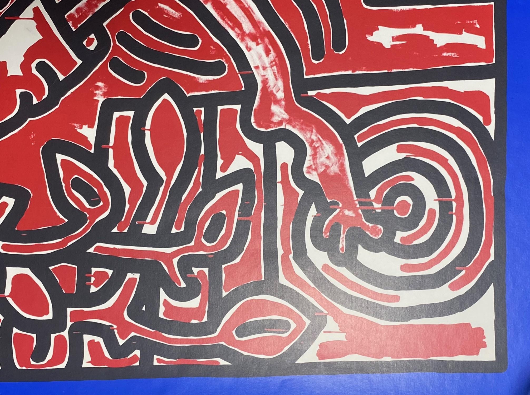 Keith Haring Vintage NYC Pop Shop te Neues Art Lithograph Poster Red Room, 1993 For Sale 7