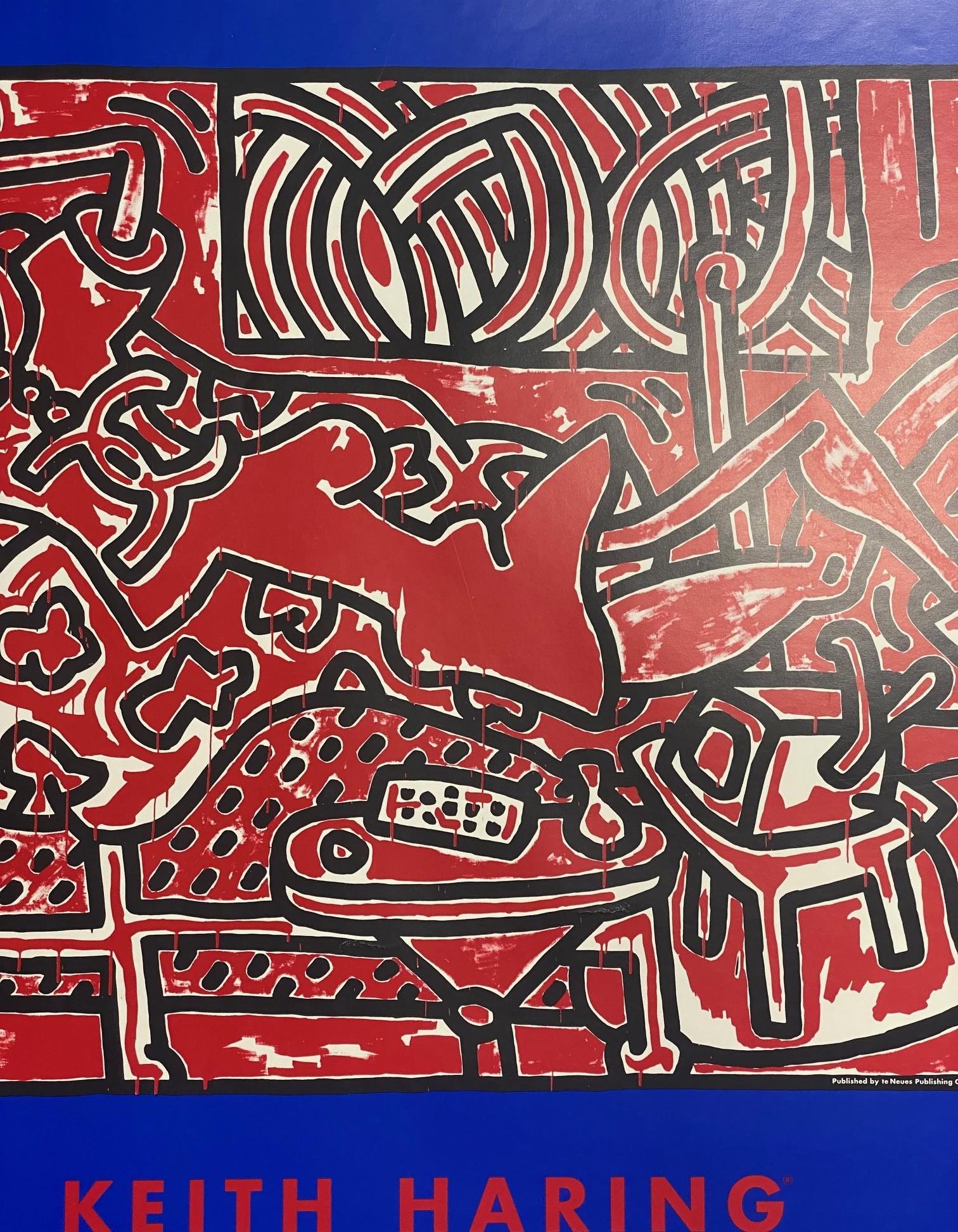 Keith Haring Vintage NYC Pop Shop te Neues Art Lithograph Poster Red Room, 1993 In Good Condition For Sale In Studio City, CA