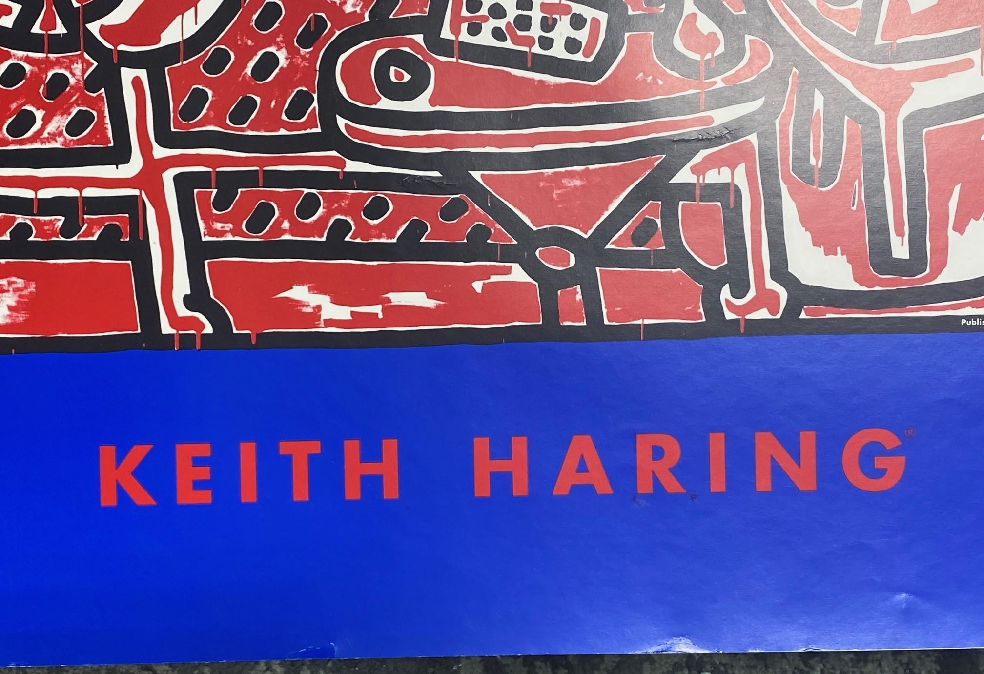 Paper Keith Haring Vintage NYC Pop Shop te Neues Art Lithograph Poster Red Room, 1993 For Sale