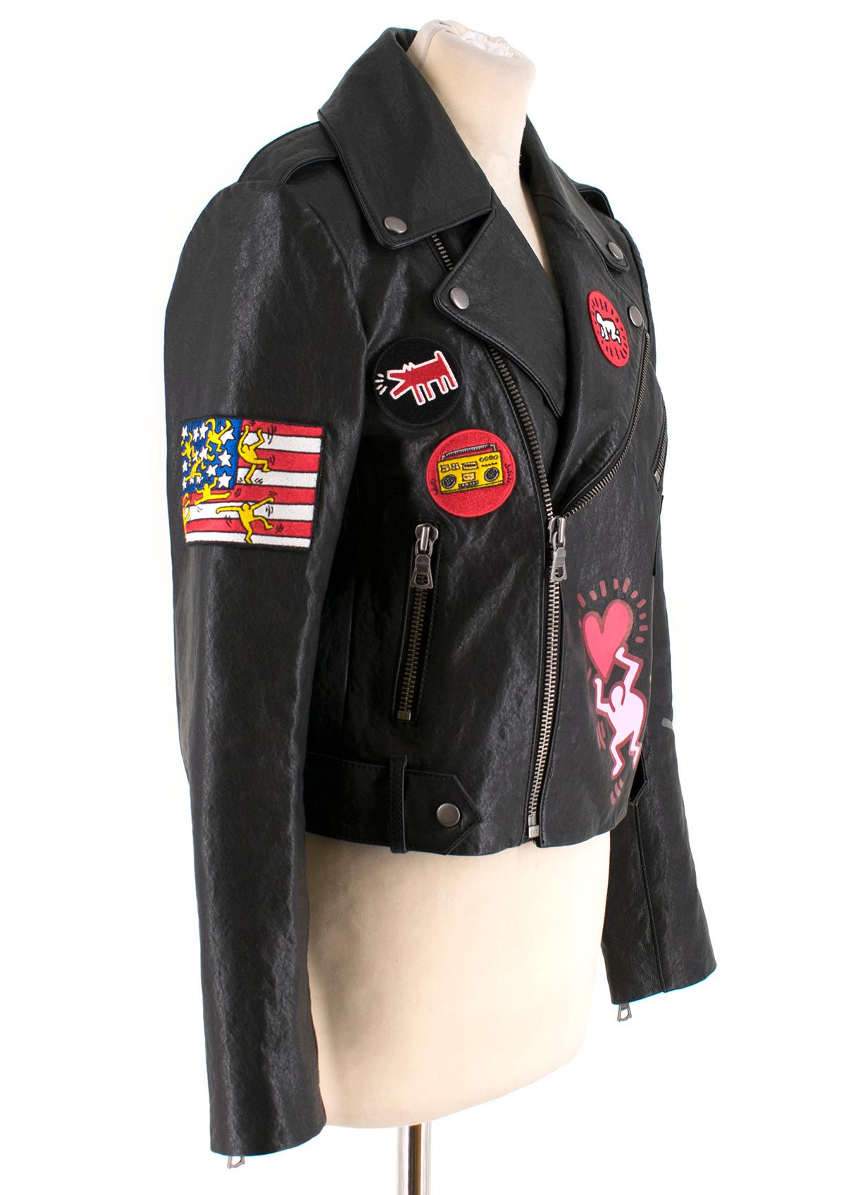 Keith Haring x Alice + Olivia Cody leather jacket - Current Season 