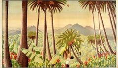 Original Vintage Empire Marketing Board Poster Fiji Copra Pineapple Banana Sugar
