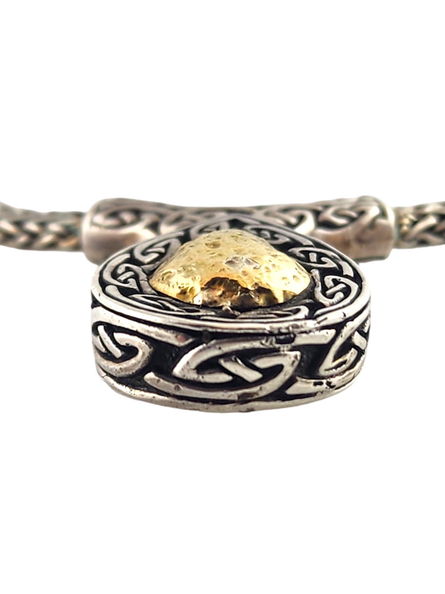 Donna Keith Jack - Collana con nodo celtico in argento sterling e oro giallo 18 carati #18675 in vendita