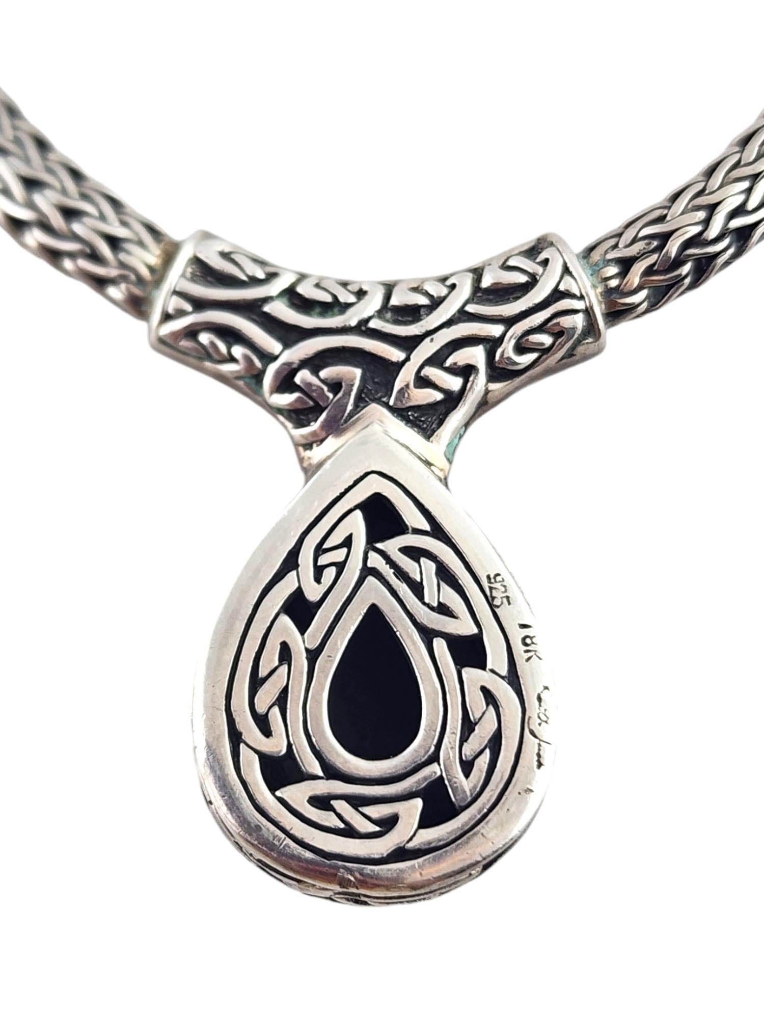 Keith Jack - Collana con nodo celtico in argento sterling e oro giallo 18 carati #18675 in vendita 1