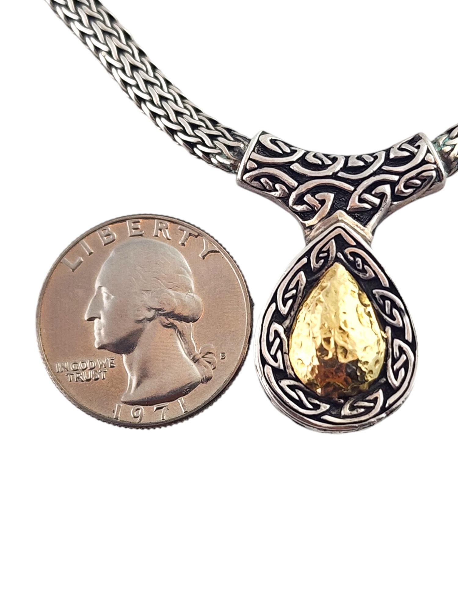 Keith Jack - Collana con nodo celtico in argento sterling e oro giallo 18 carati #18675 in vendita 4