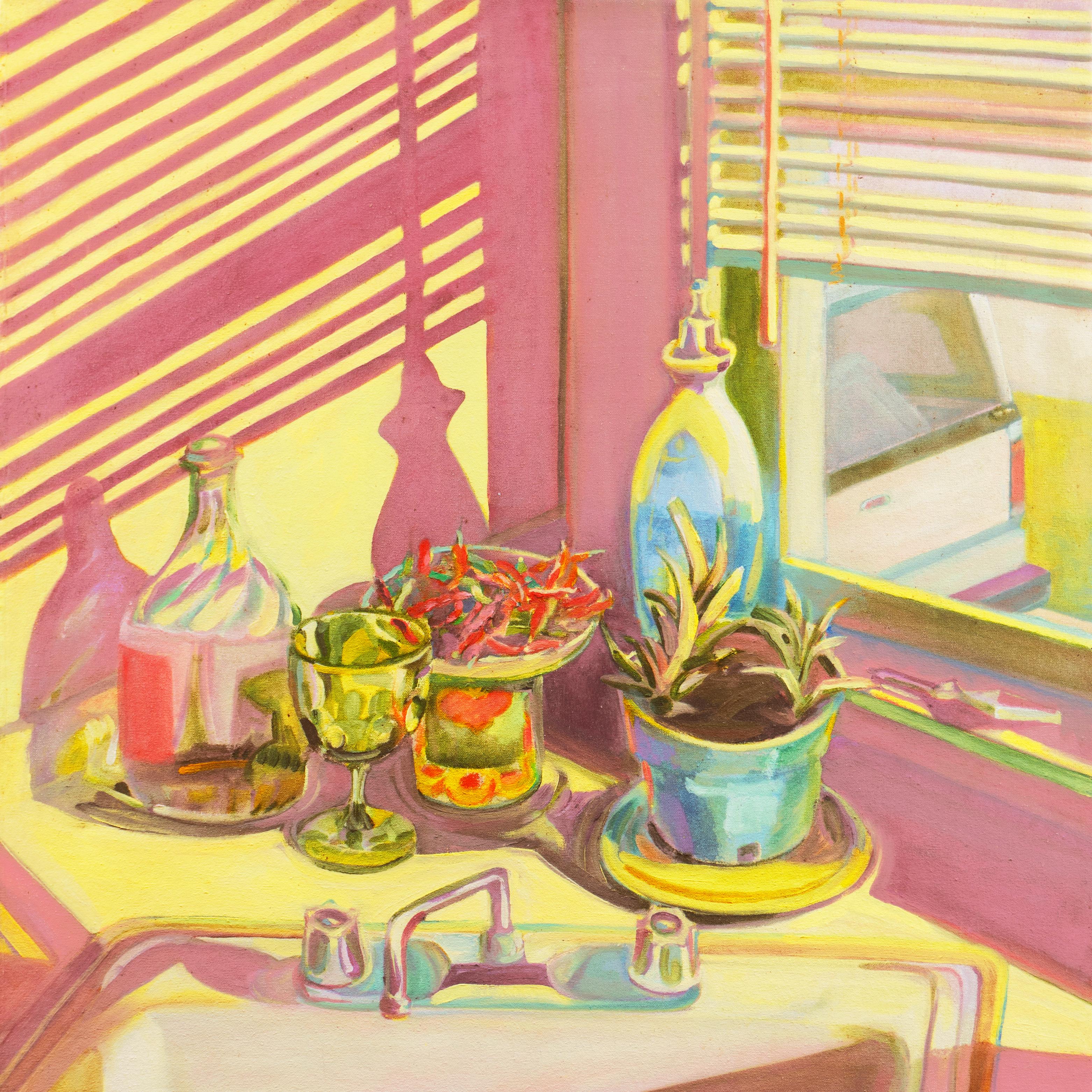 'Kitchen Still Life', Large California Pop Art oil, style of Wayne Thiebaud 1