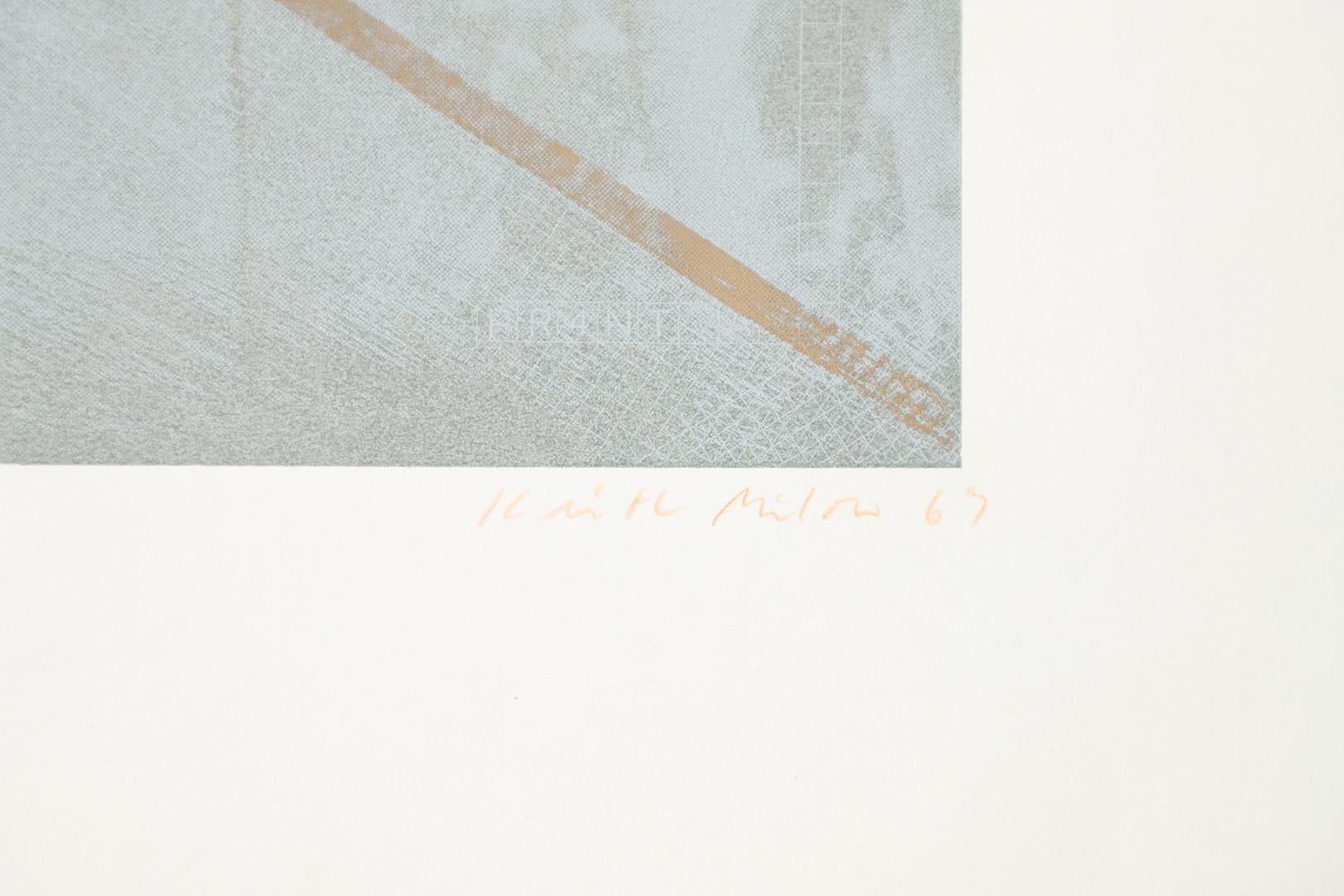 PR4NT A - Gray Abstract Print by Keith Milow