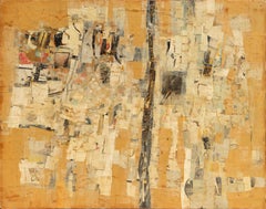 White Landscape, Abstract Expressionist Collage by Keith Morrow Martin 1959