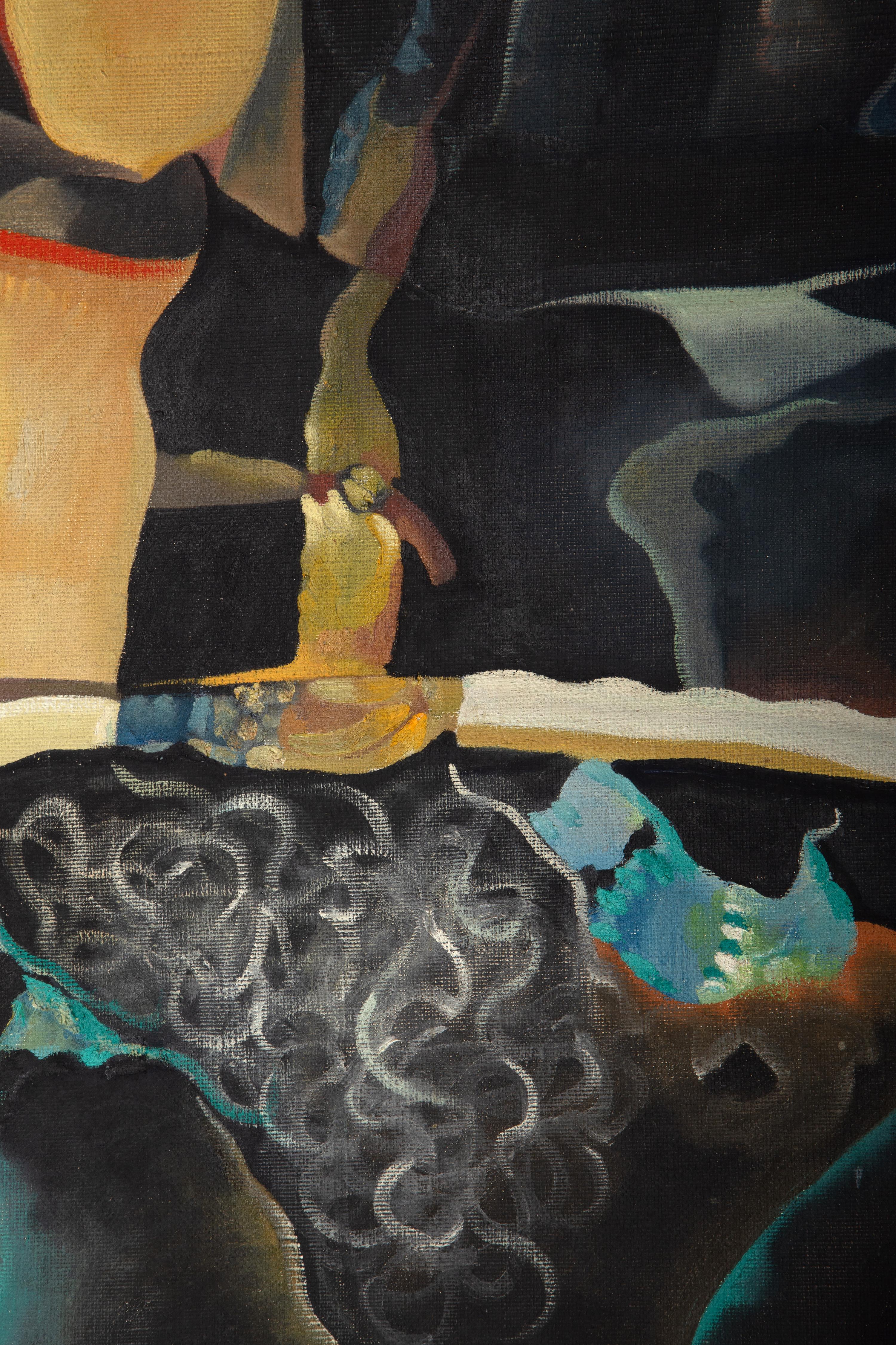Storm, Abstraktes expressionistisches Gemälde von Keith Morrow Martin, 1959 im Angebot 1