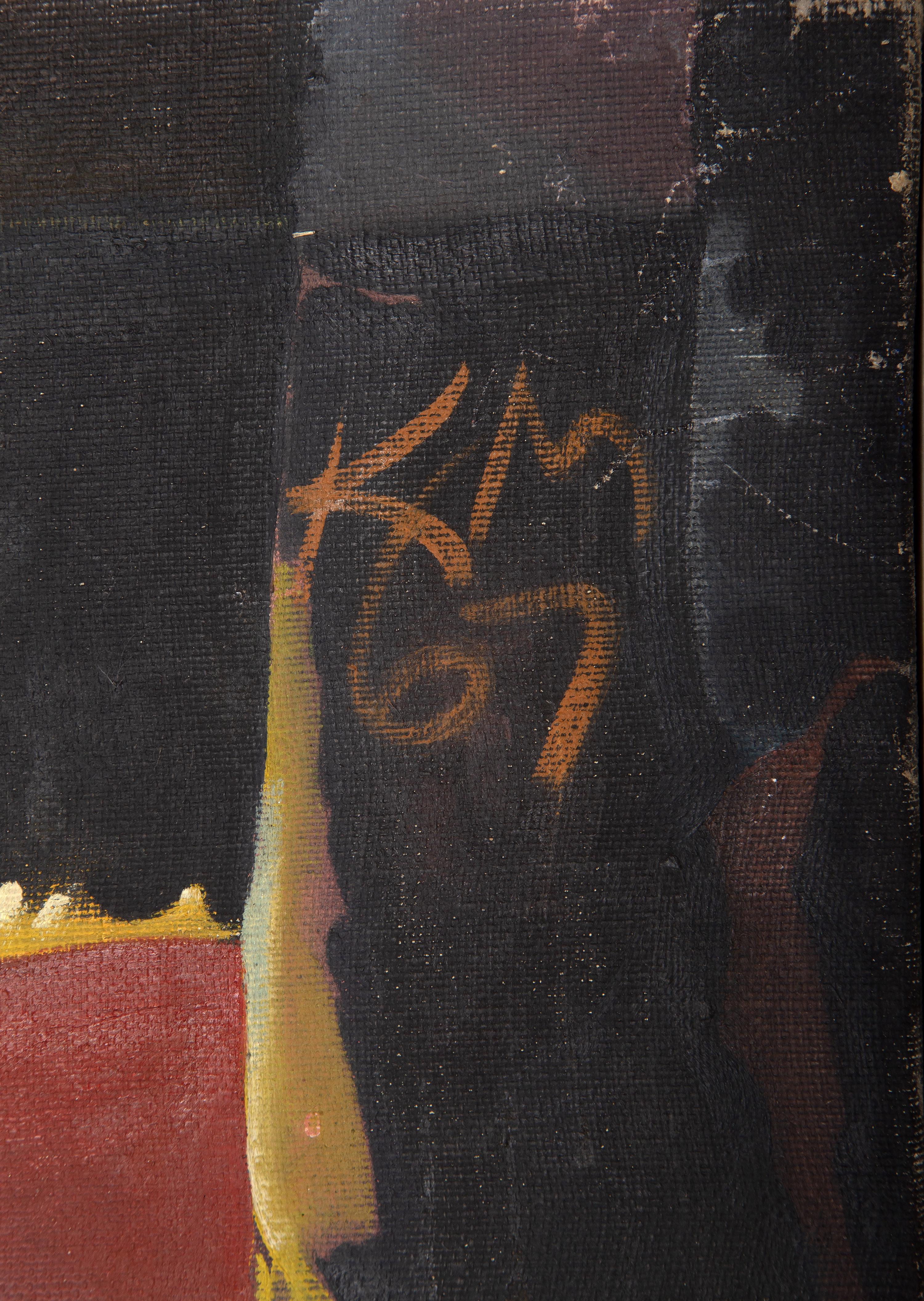 Storm, Abstraktes expressionistisches Gemälde von Keith Morrow Martin, 1959 im Angebot 2