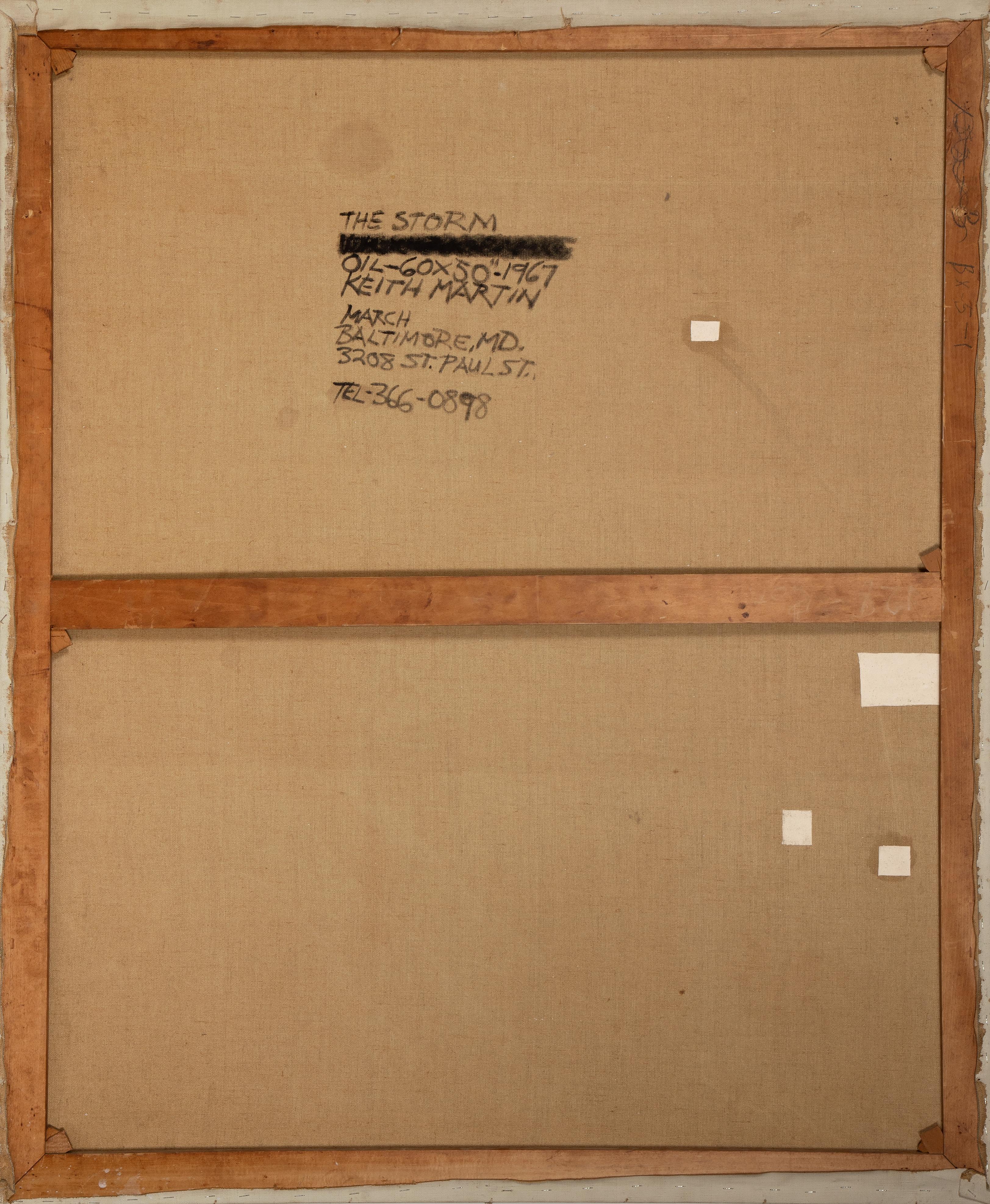Storm, Abstraktes expressionistisches Gemälde von Keith Morrow Martin, 1959 im Angebot 3